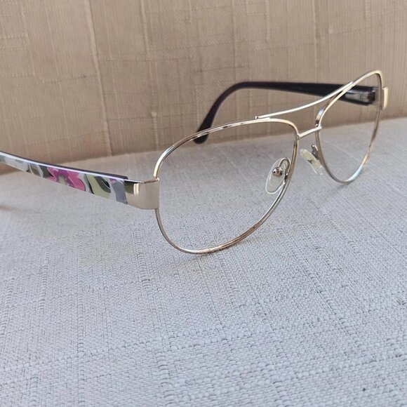 Vera Bradley Women Eyeglasses Sunglasses Frame Gold Tone VB ADRIAN Glasses - Picture 1 of 13
